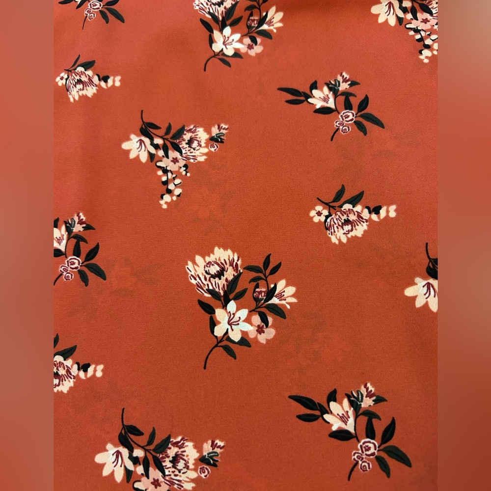 LOFT Floral Printed French Cuff Sleeve Blouse Women’s Size Small - Picture 6 of 8